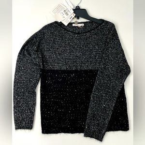 Long sleeve sequined sweater